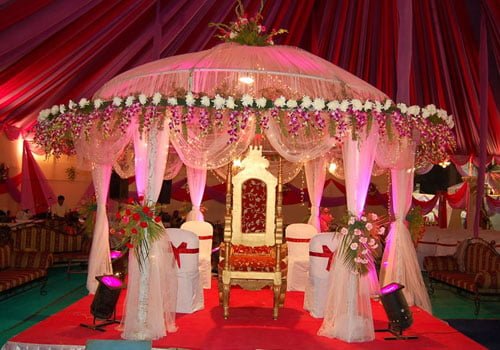 Gujrati Wedding Ceremony Mandap Set Up at Cavendish Banqueting Hall