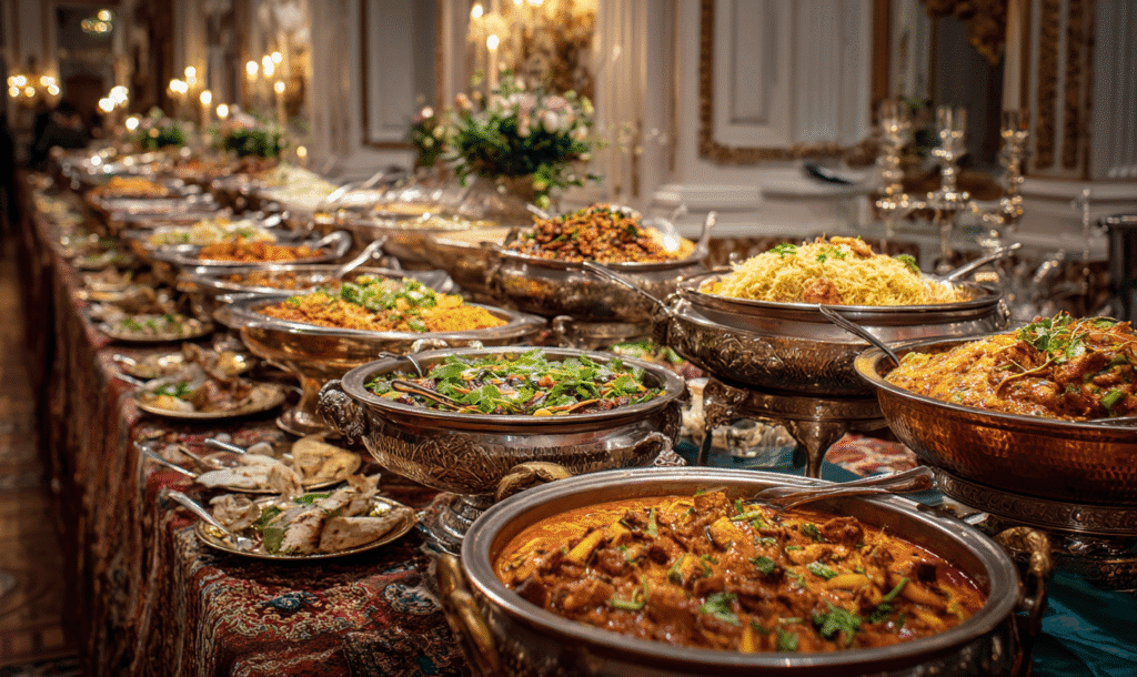 catering at Indian wedding venue