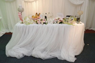 Head Table Setting at Cavendish Banqueting Hall