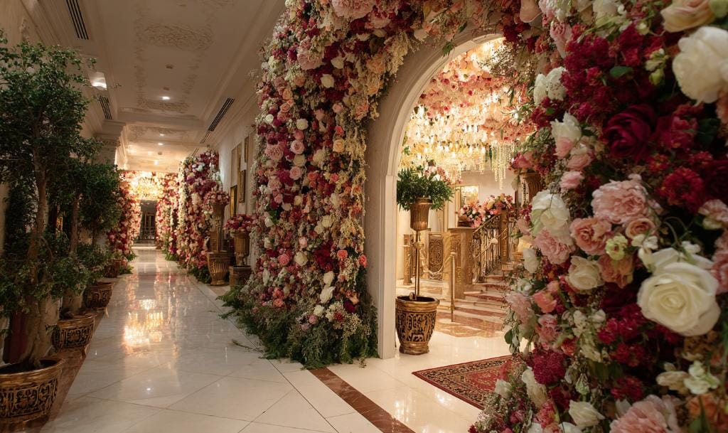 Bespoke wedding reception decoration