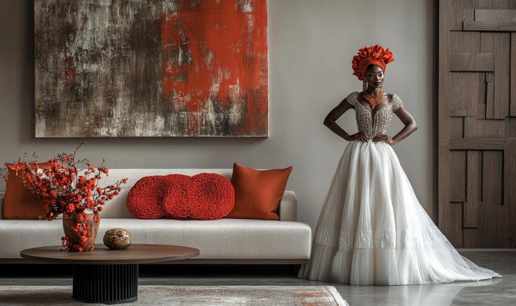 Bespoke Nigerian wedding dress