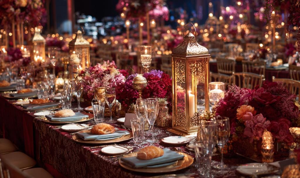 Practical flower decoration for wedding reception