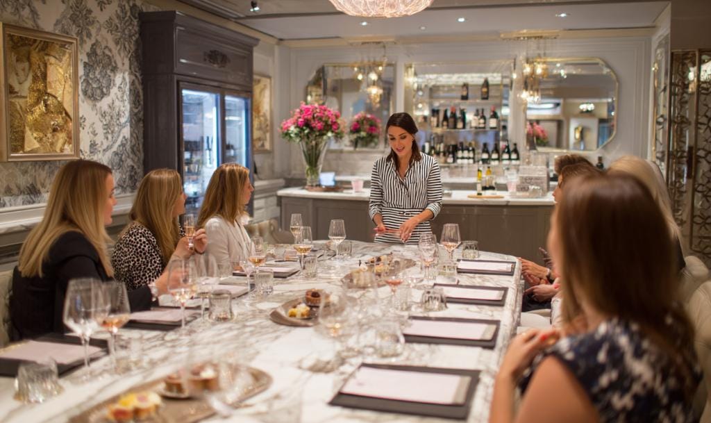 Wine tasting at hen do party