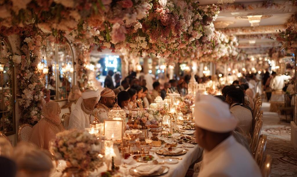 Latest wedding reception table decoration