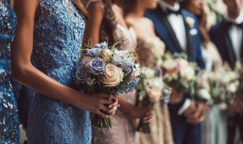 blue wedding dresses